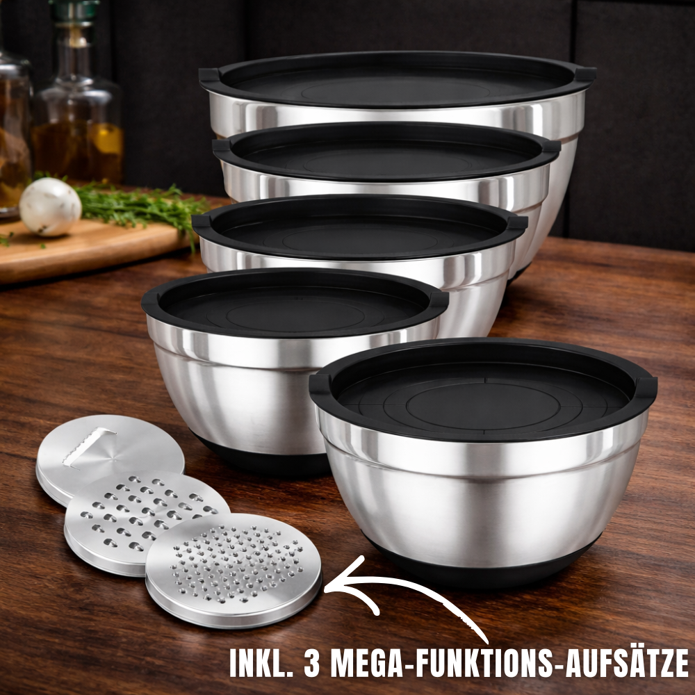 PREMIUM-EDELSTAHL-SCHÜSSELN™ (5 Stück)